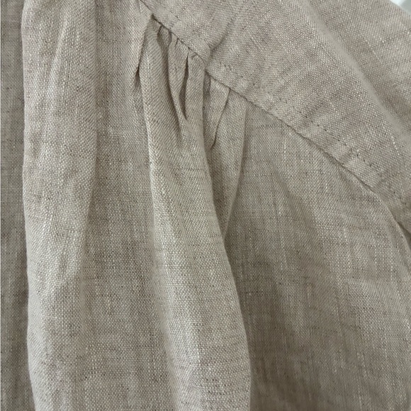 J. Crew Beige Linen Shirt Dress - Picture 3 of 5